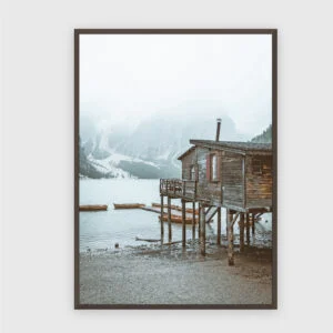 Natur Nr. 53 – Akustikbild mit Druck, 104 × 73 cm, dunkler Holzrahmen