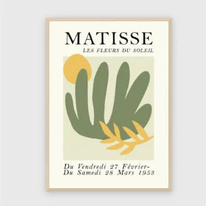 Matisse Nr. 10 – Akustikbild mit Druck, 104 × 73 cm, heller Holzrahmen