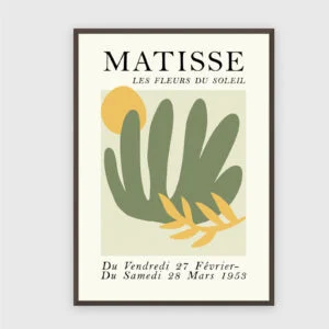 Matisse Nr. 10 – Akustikbild mit Druck, 104 × 73 cm, dunkler Holzrahmen