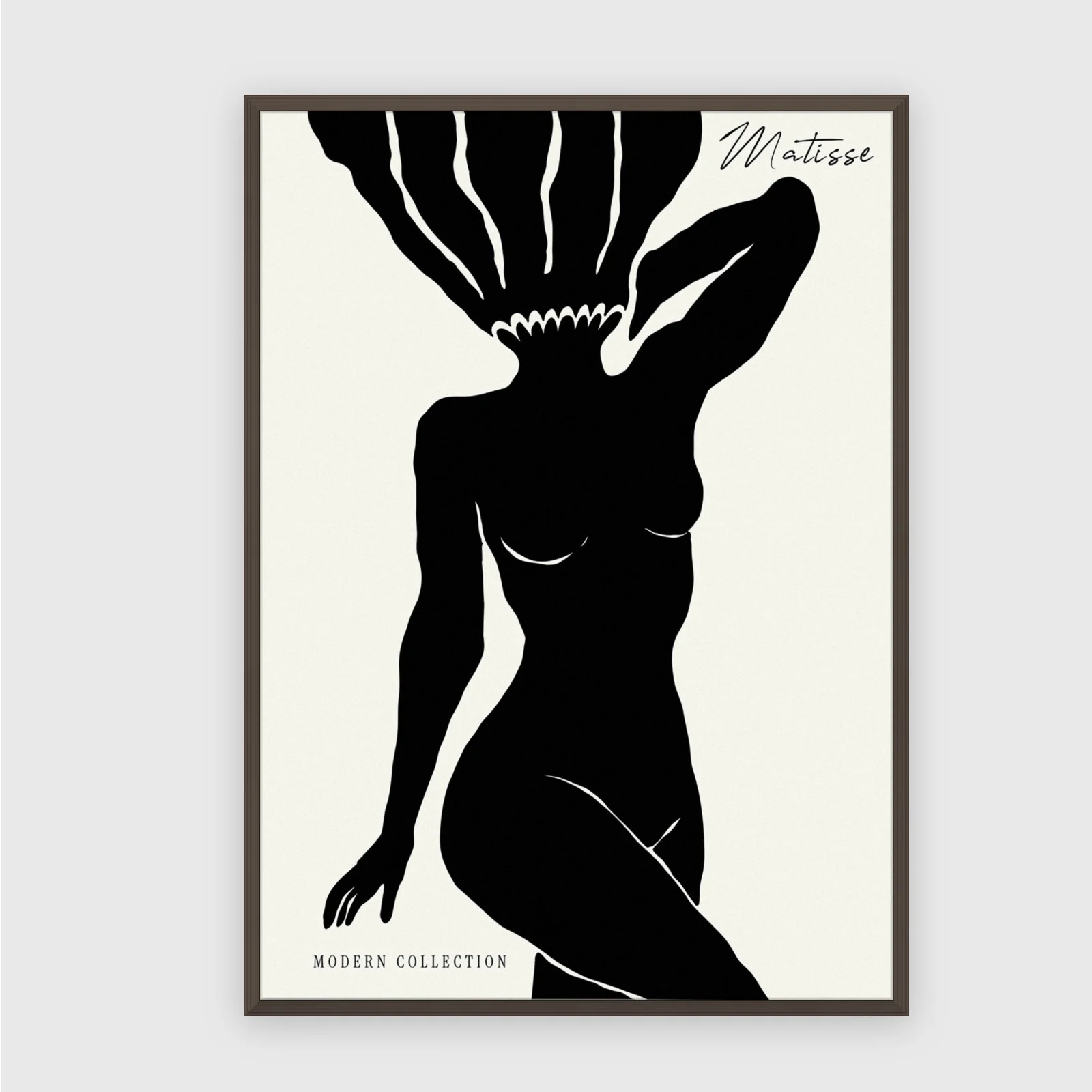 Matisse Nr. 444 – Akustikbild mit Druck, 104 × 73 cm, dunkler Holzrahmen
