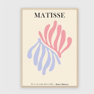 Matisse Nr. 219 – Akustikbild mit Druck, 104 × 73 cm, heller Holzrahmen