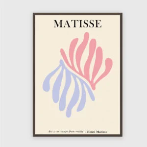 Matisse Nr. 219 – Akustikbild mit Druck, 104 × 73 cm, dunkler Holzrahmen