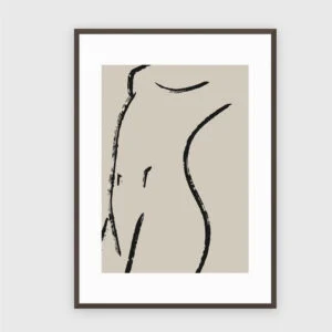 Matisse Nr. 399 – Akustikbild mit Druck, 104 × 73 cm, dunkler Holzrahmen