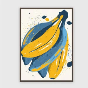 Küche Nr. 46 – Akustikbild mit Druck, 104 × 73 cm, dunkler Holzrahmen
