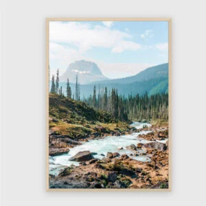 Natur Nr. 163 – Akustikbild mit Druck, 104 × 73 cm, heller Holzrahmen