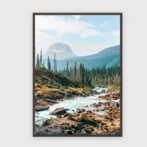 Natur Nr. 163 – Akustikbild mit Druck, 104 × 73 cm, dunkler Holzrahmen