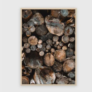 Natur Nr. 24 – Akustikbild mit Druck, 104 × 73 cm, heller Holzrahmen