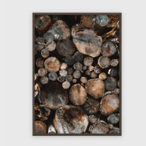 Natur Nr. 24 – Akustikbild mit Druck, 104 × 73 cm, dunkler Holzrahmen