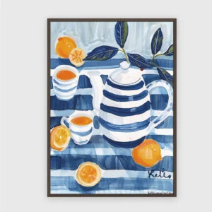 Küche Nr. 26 – Akustikbild mit Druck, 104 × 73 cm, dunkler Holzrahmen