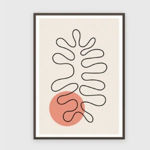 Matisse Nr. 356 – Akustikbild mit Druck, 104 × 73 cm, dunkler Holzrahmen