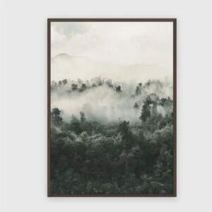 Natur Nr. 128 – Akustikbild mit Druck, 104 × 73 cm, dunkler Holzrahmen