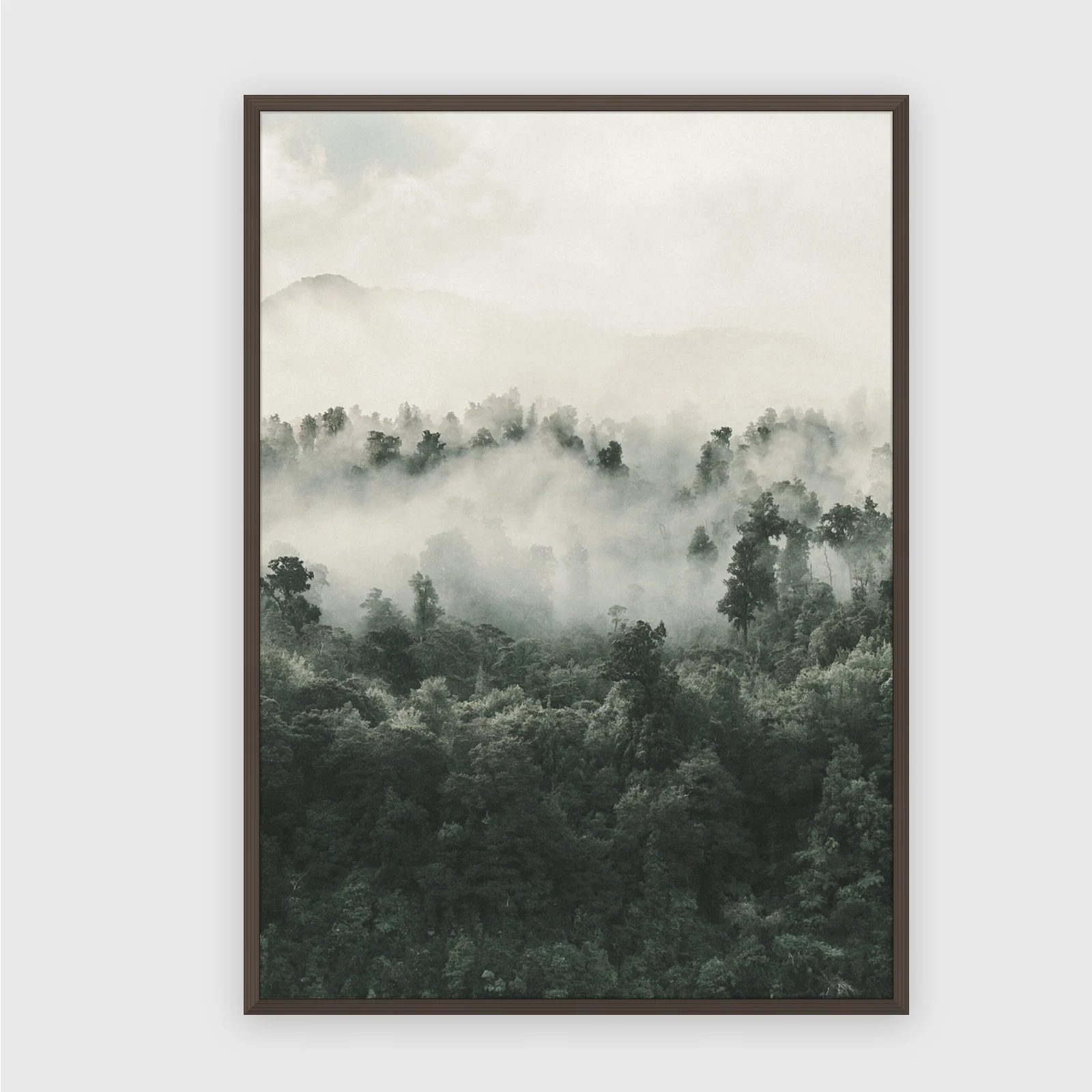Natur Nr. 128 – Akustikbild mit Druck, 104 × 73 cm, dunkler Holzrahmen