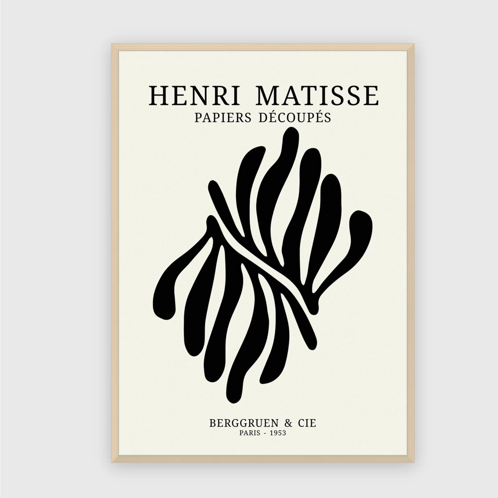 Matisse Nr. 141 – Akustikbild mit Druck, 104 × 73 cm, heller Holzrahmen