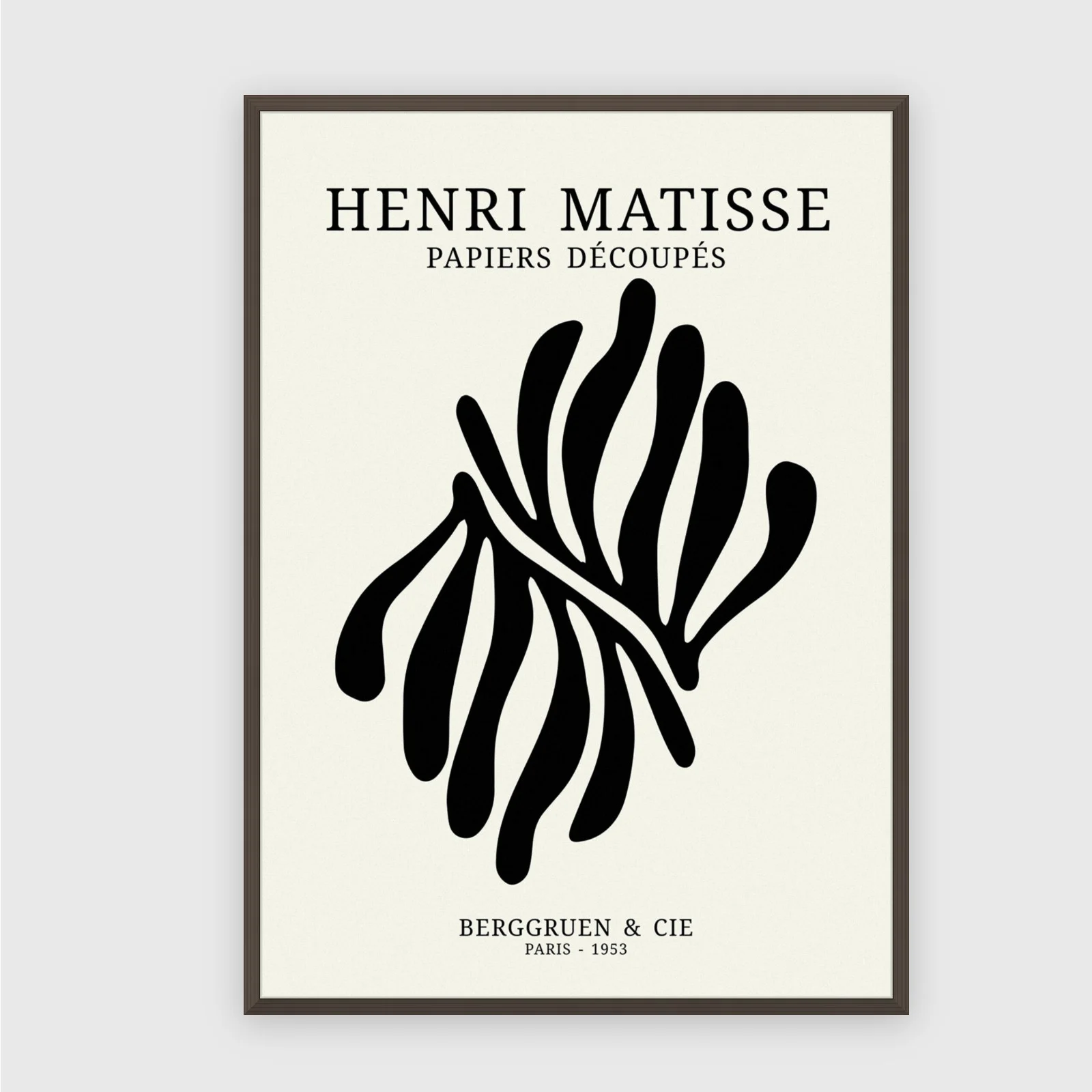 Matisse Nr. 141 – Akustikbild mit Druck, 104 × 73 cm, dunkler Holzrahmen