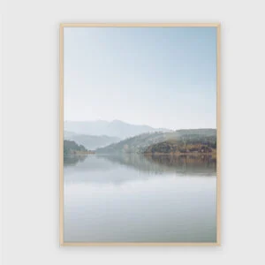 Natur Nr. 93 – Akustikbild mit Druck, 104 × 73 cm, heller Holzrahmen