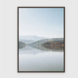 Natur Nr. 93 – Akustikbild mit Druck, 104 × 73 cm, dunkler Holzrahmen