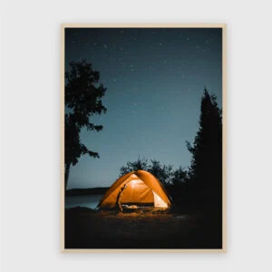 Natur Nr. 129 – Akustikbild mit Druck, 104 × 73 cm, heller Holzrahmen