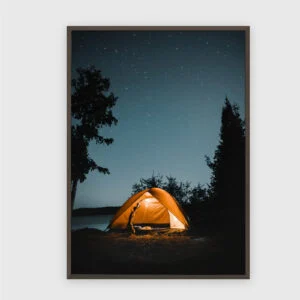 Natur Nr. 129 – Akustikbild mit Druck, 104 × 73 cm, dunkler Holzrahmen