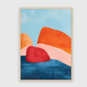 Modern Nr. 122 – Akustikbild mit Druck, 104 × 73 cm, heller Holzrahmen