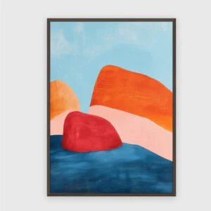 Modern Nr. 122 – Akustikbild mit Druck, 104 × 73 cm, dunkler Holzrahmen