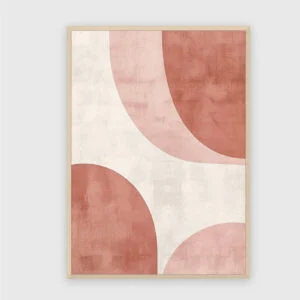Rosa Nr. 51 – Akustikbild mit Druck, 104 × 73 cm, heller Holzrahmen