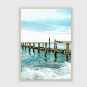 Natur Nr. 99 – Akustikbild mit Druck, 104 × 73 cm, heller Holzrahmen
