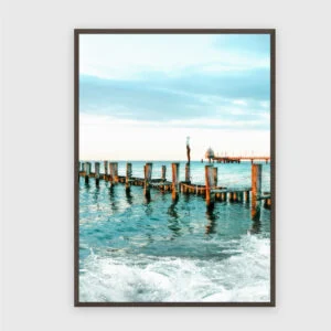 Natur Nr. 99 – Akustikbild mit Druck, 104 × 73 cm, dunkler Holzrahmen