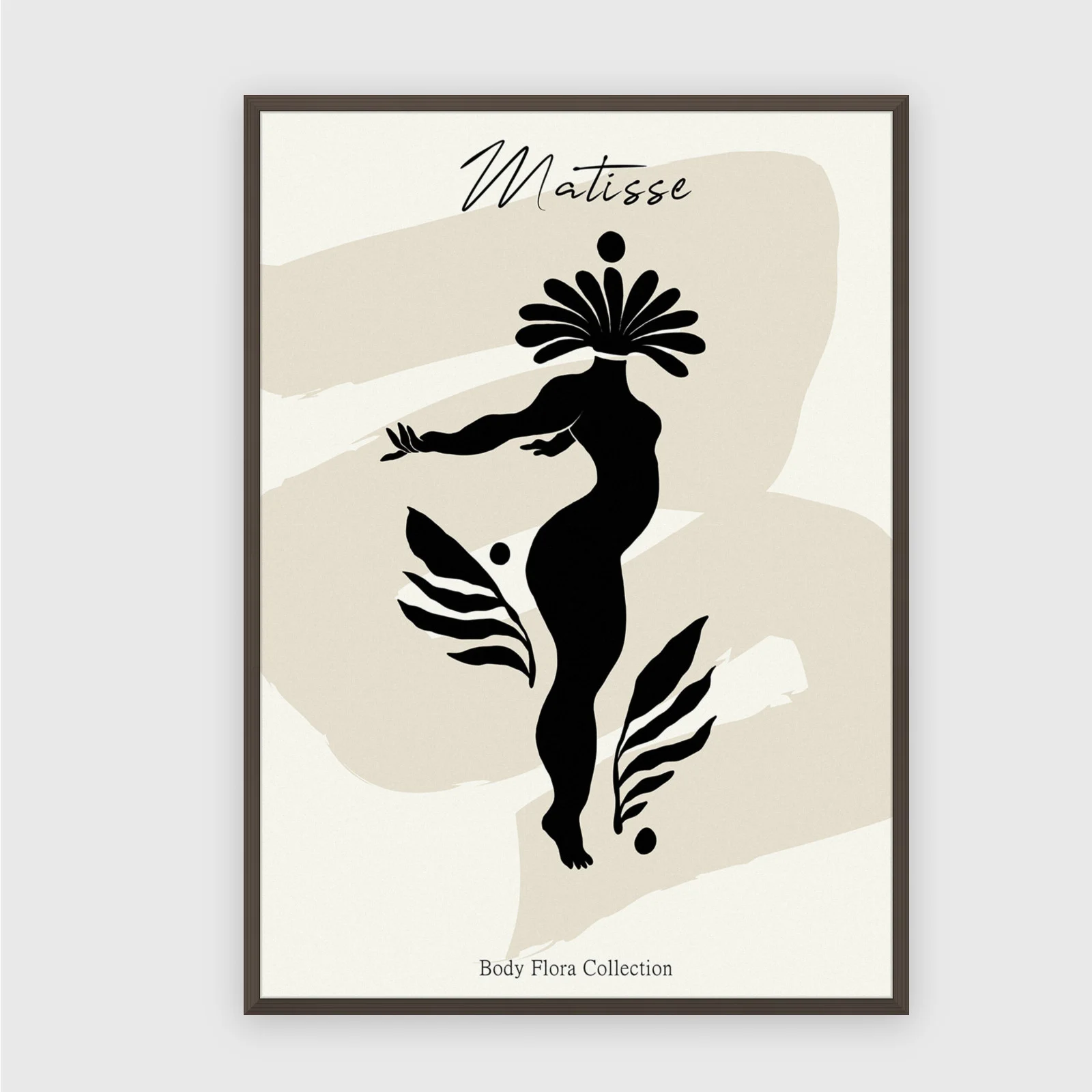 Matisse Nr. 446 – Akustikbild mit Druck, 104 × 73 cm, dunkler Holzrahmen