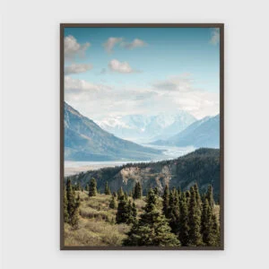 Natur Nr. 171 – Akustikbild mit Druck, 104 × 73 cm, dunkler Holzrahmen
