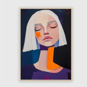 Modern Nr. 88 – Akustikbild mit Druck, 104 × 73 cm, heller Holzrahmen