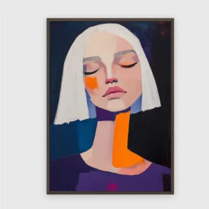Modern Nr. 88 – Akustikbild mit Druck, 104 × 73 cm, dunkler Holzrahmen