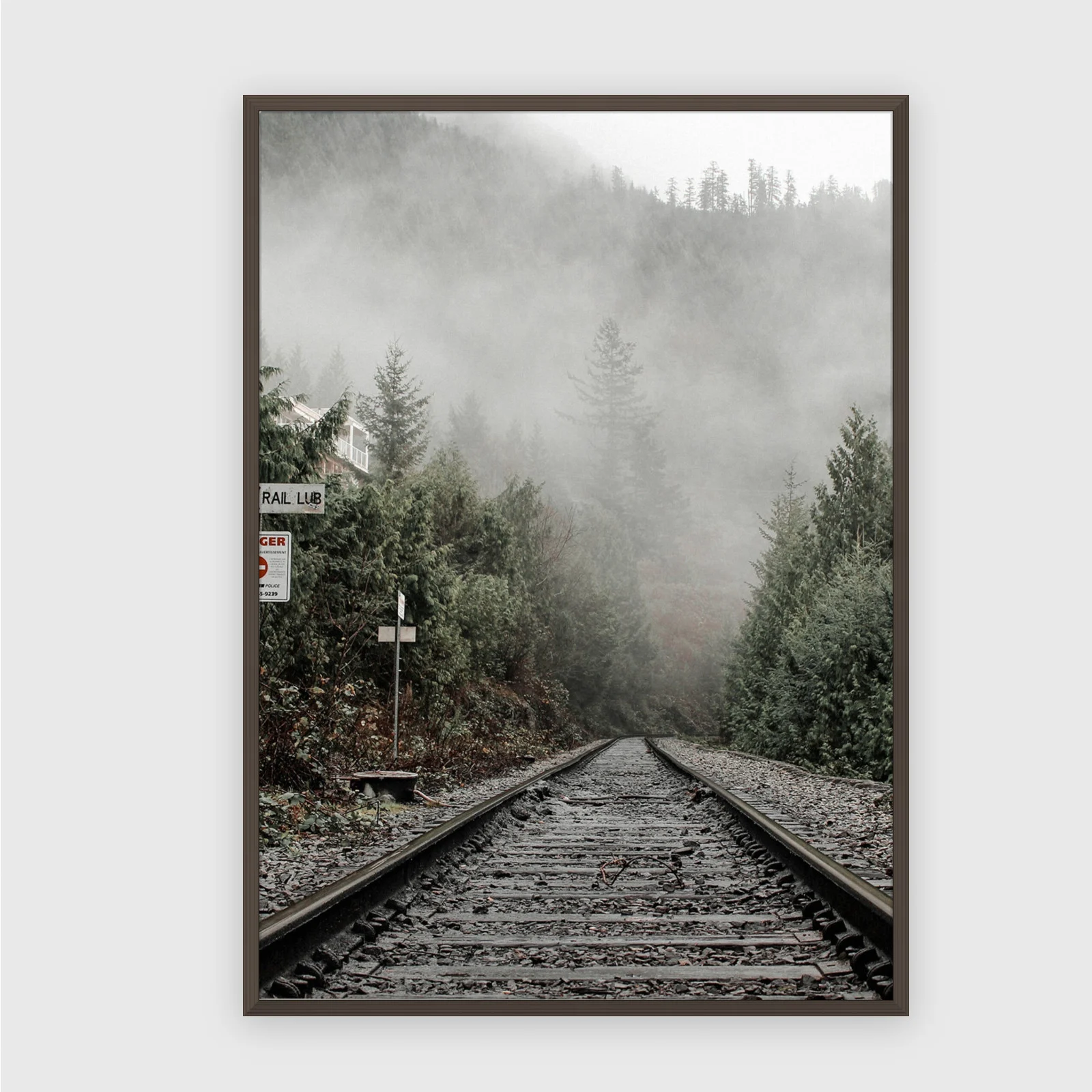 Natur Nr. 154 – Akustikbild mit Druck, 104 × 73 cm, dunkler Holzrahmen