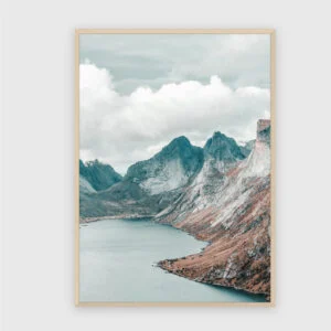 Natur Nr. 79 – Akustikbild mit Druck, 104 × 73 cm, heller Holzrahmen