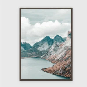 Natur Nr. 79 – Akustikbild mit Druck, 104 × 73 cm, dunkler Holzrahmen