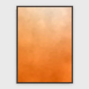 Sprayd – Mandarine – Akustikbild mit Druck, dunkler Holzrahmen