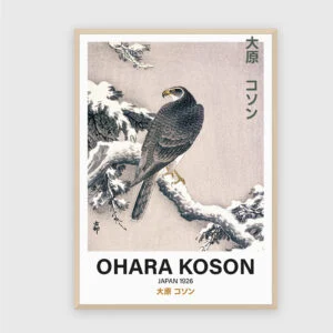 Ohara Koson Nr. 23 – Akustikbild mit Druck, 104 × 73 cm, heller Holzrahmen