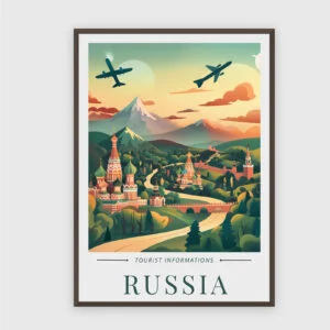 Reisen Nr. 41 – Akustikbild mit Druck, 104 × 73 cm, dunkler Holzrahmen
