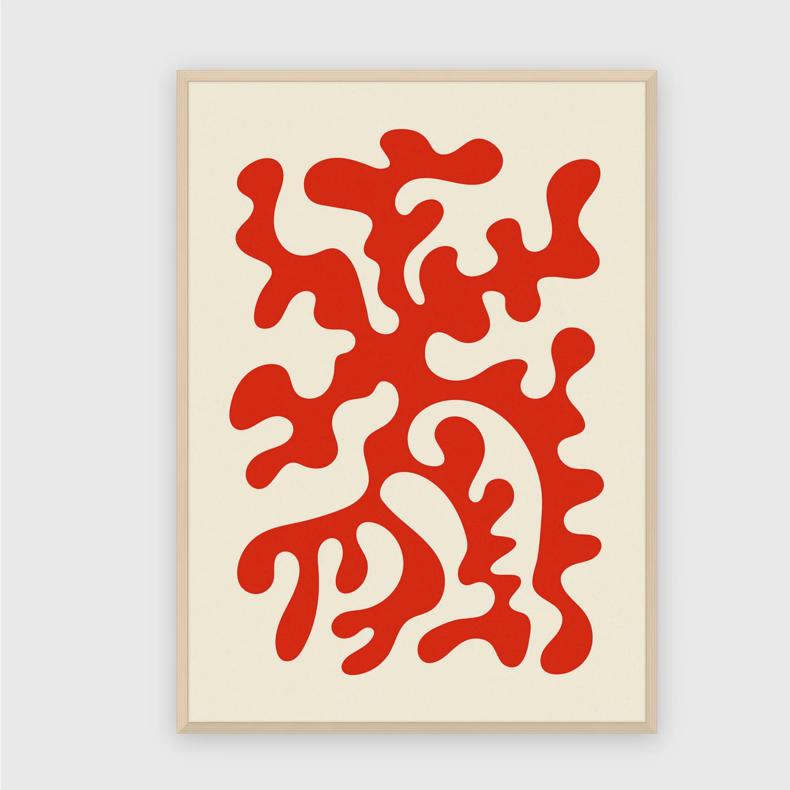 Matisse Nr. 316 – Akustikbild mit Druck, 104 × 73 cm, heller Holzrahmen