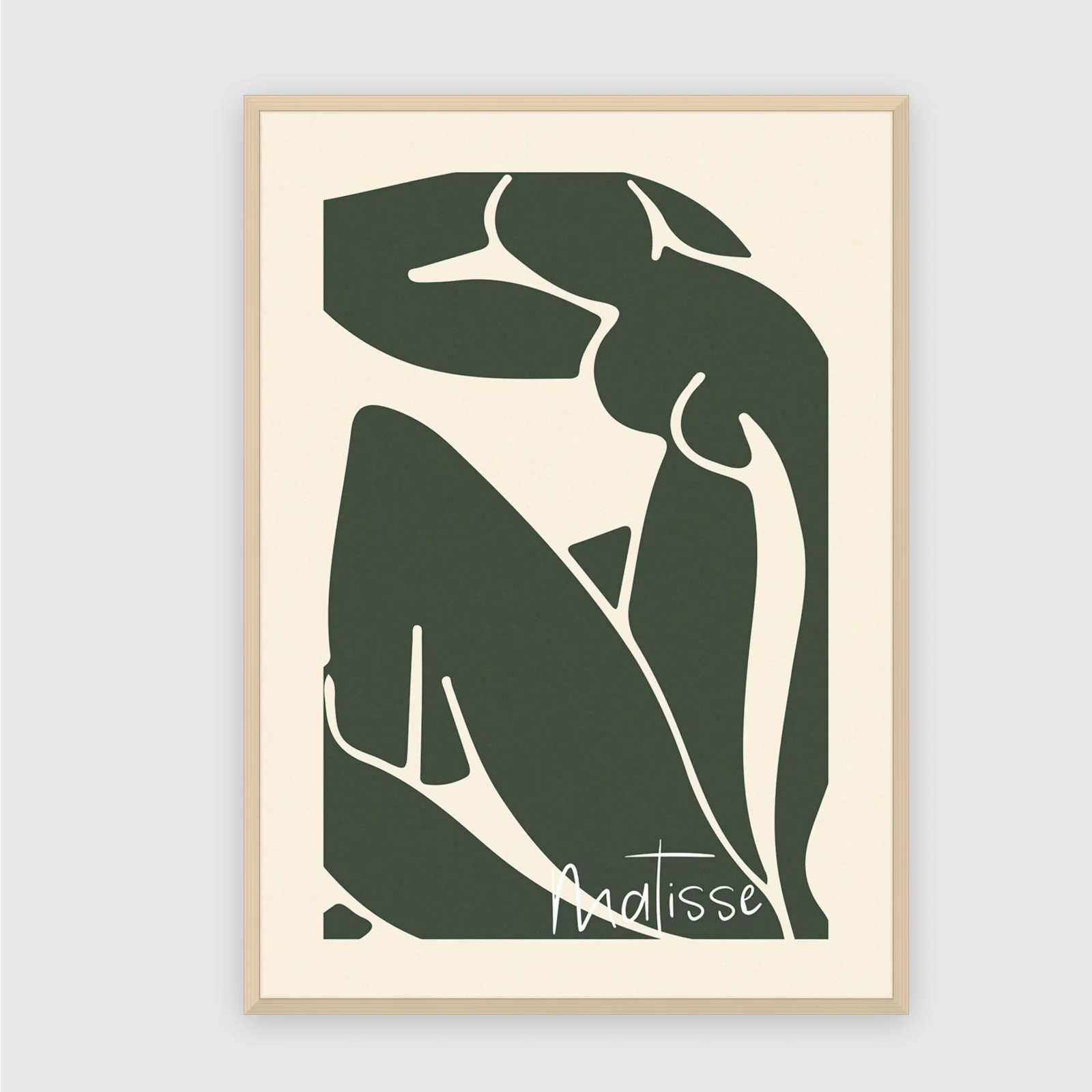 Matisse Nr. 39 – Akustikbild mit Druck, 104 × 73 cm, heller Holzrahmen