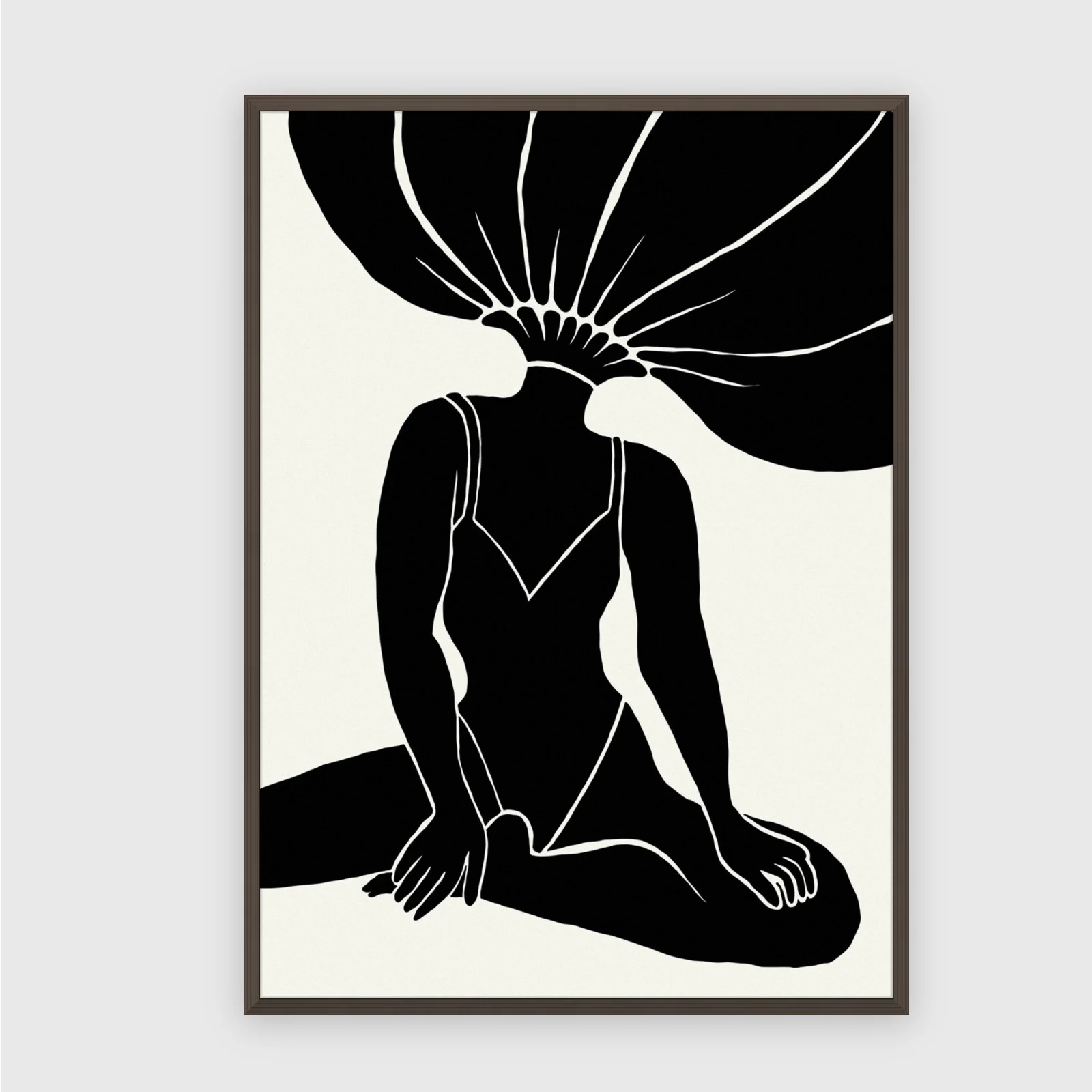 Matisse Nr. 484 – Akustikbild mit Druck, 104 × 73 cm, dunkler Holzrahmen