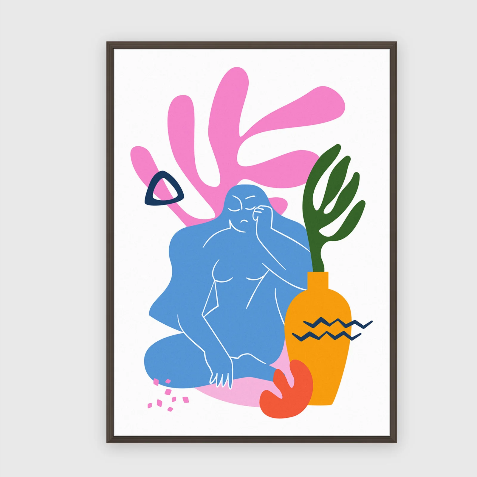 Matisse Nr. 184 – Akustikbild mit Druck, 104 × 73 cm, dunkler Holzrahmen