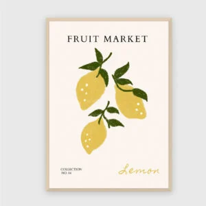 Obstmarkt Nr. 6 – Akustikbild mit Druck, 104 × 73 cm, heller Holzrahmen