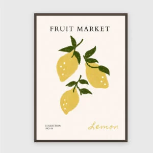 Obstmarkt Nr. 6 – Akustikbild mit Druck, 104 × 73 cm, dunkler Holzrahmen