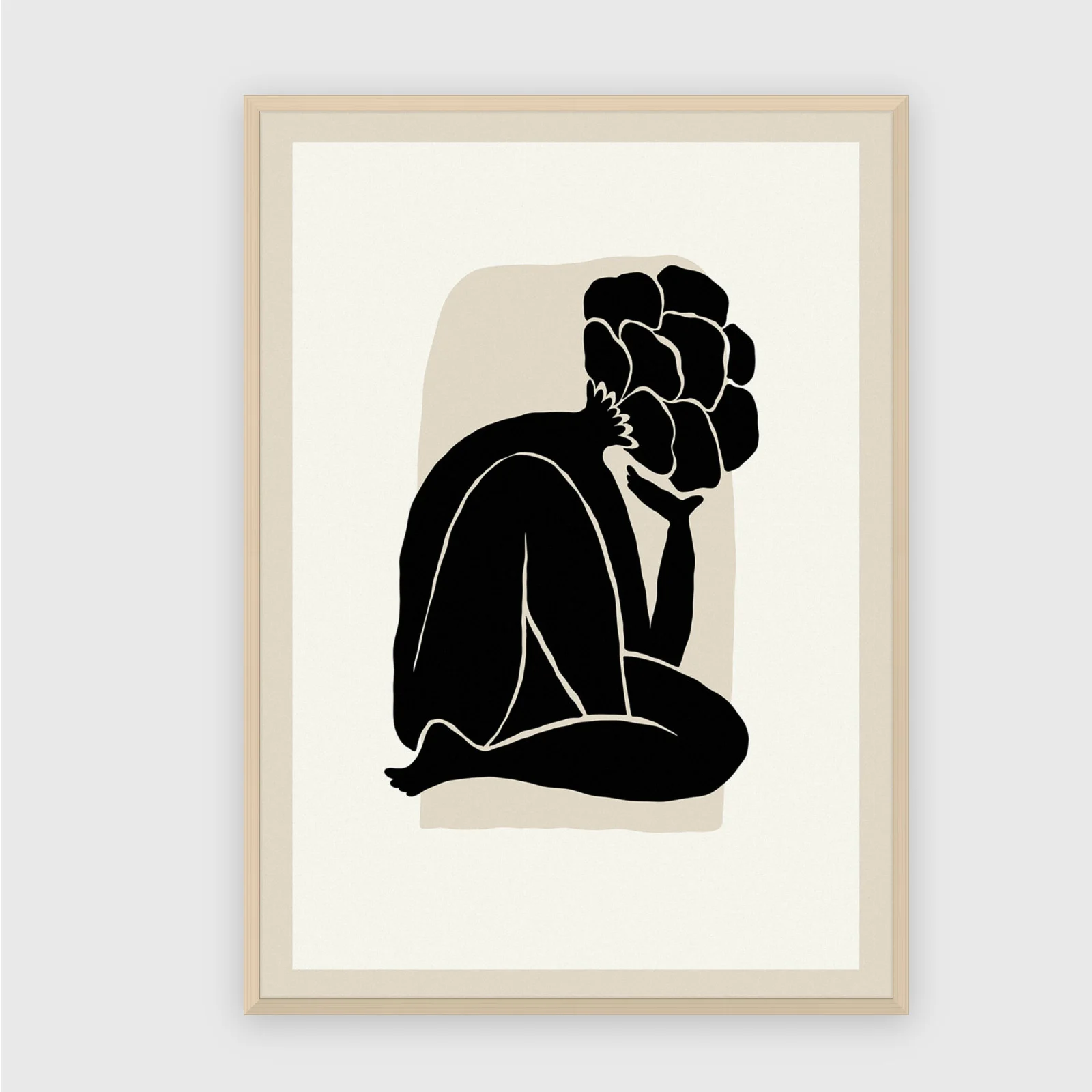 Matisse Nr. 449 – Akustikbild mit Druck, 104 × 73 cm, heller Holzrahmen