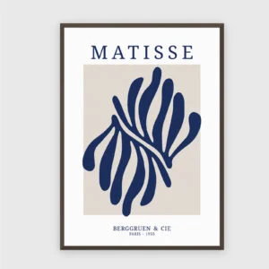 Matisse Nr. 144 – Akustikbild mit Druck, 104 × 73 cm, dunkler Holzrahmen