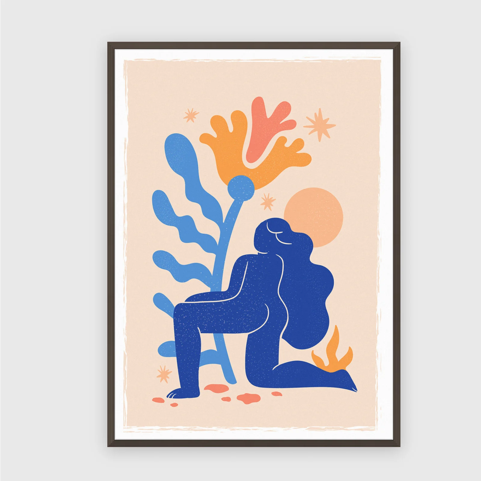 Matisse Nr. 96 – Akustikbild mit Druck, 104 × 73 cm, dunkler Holzrahmen