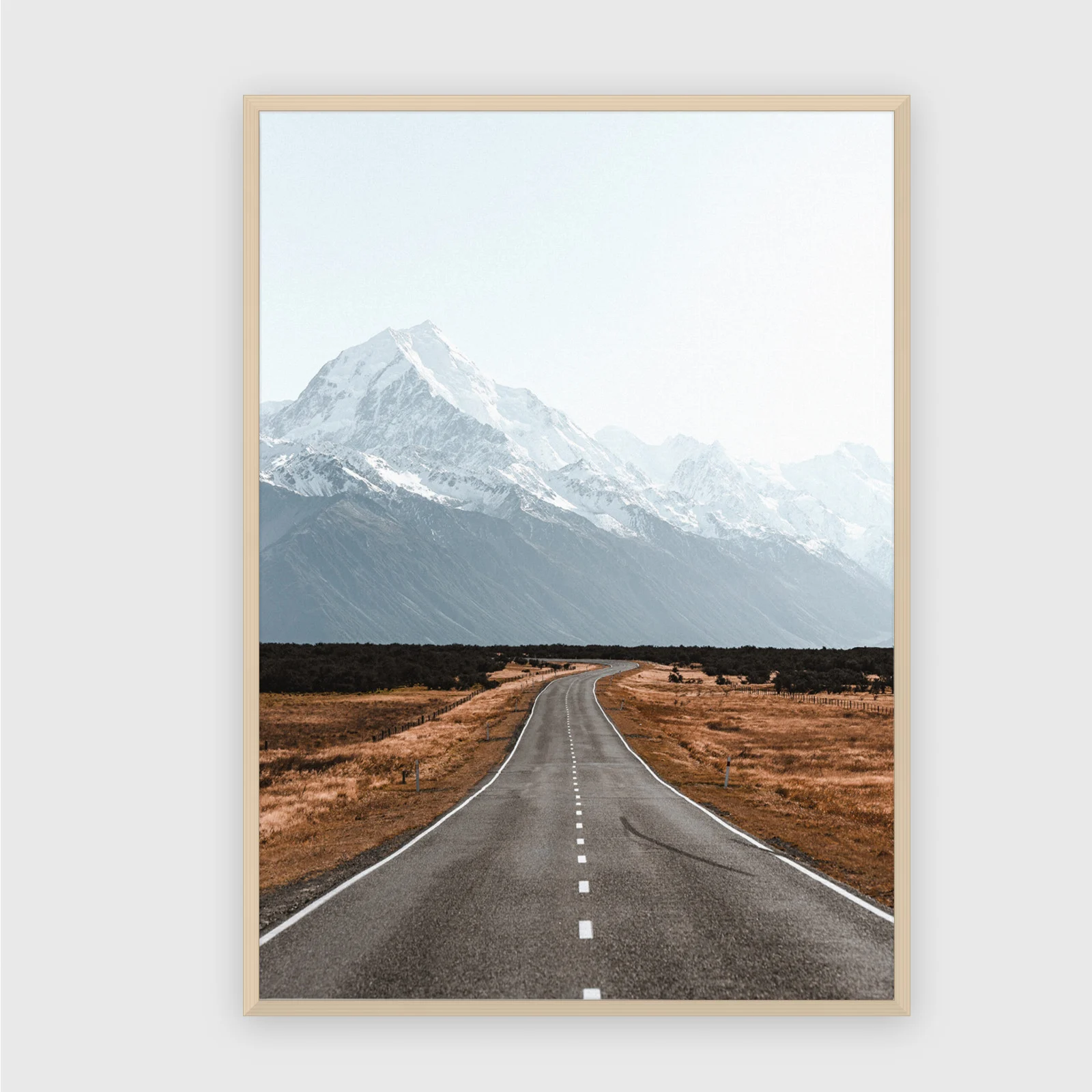 Natur Nr. 176 – Akustikbild mit Druck, 104 × 73 cm, heller Holzrahmen