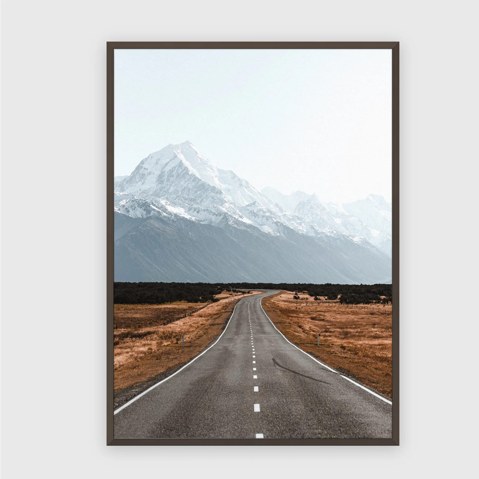 Natur Nr. 176 – Akustikbild mit Druck, 104 × 73 cm, dunkler Holzrahmen