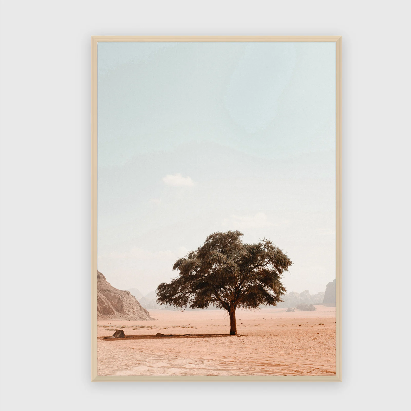 Natur Nr. 168 – Akustikbild mit Druck, 104 × 73 cm, heller Holzrahmen