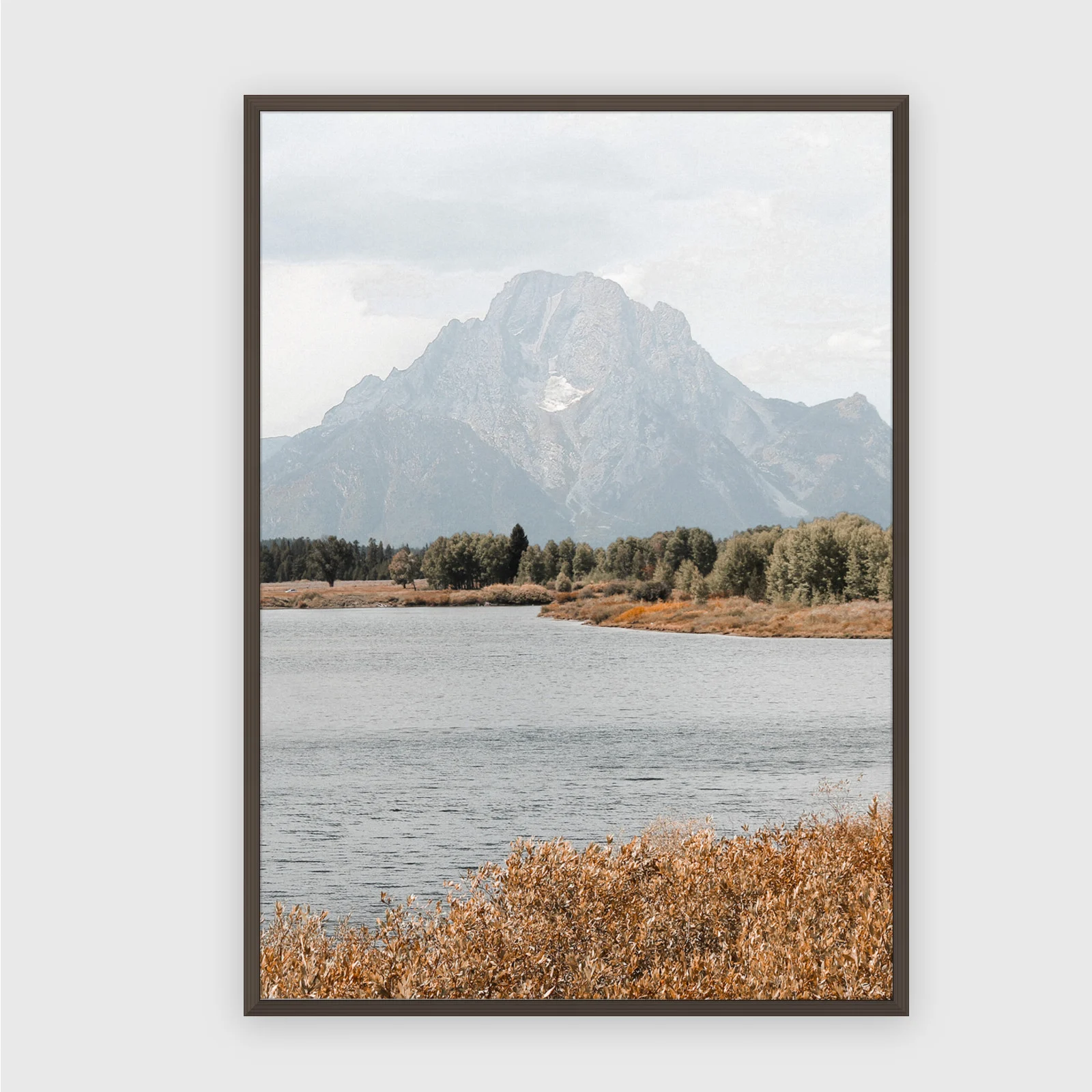 Natur Nr. 143 – Akustikbild mit Druck, 104 × 73 cm, dunkler Holzrahmen